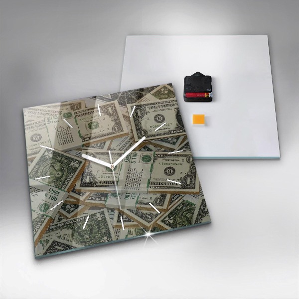 Čtvercové nástěnné hodiny 1 americký dolar