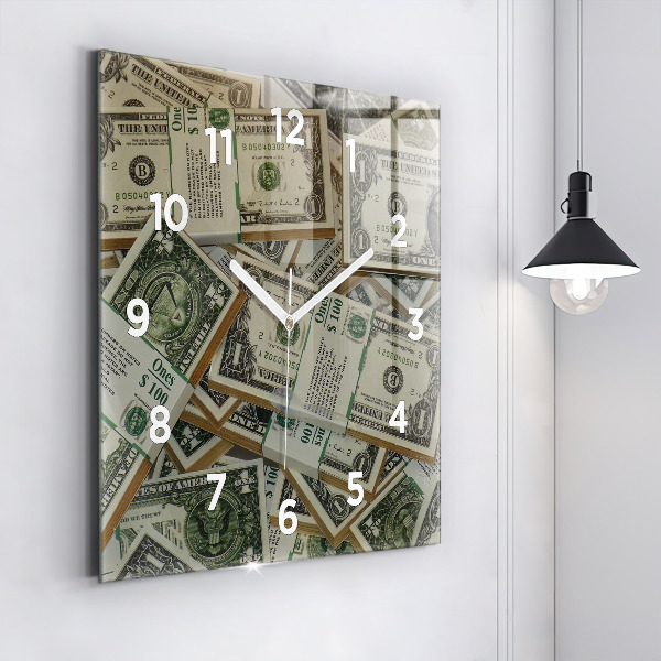 Čtvercové nástěnné hodiny 1 americký dolar