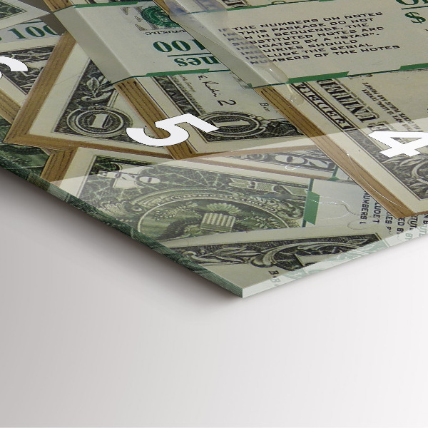 Čtvercové nástěnné hodiny 1 americký dolar