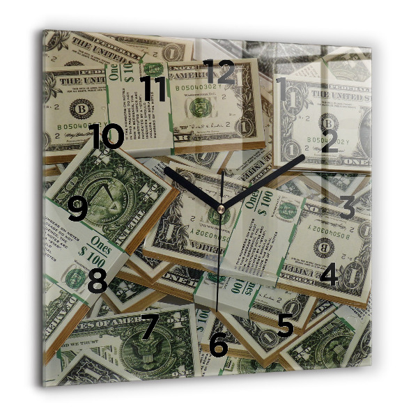 Čtvercové nástěnné hodiny 1 americký dolar