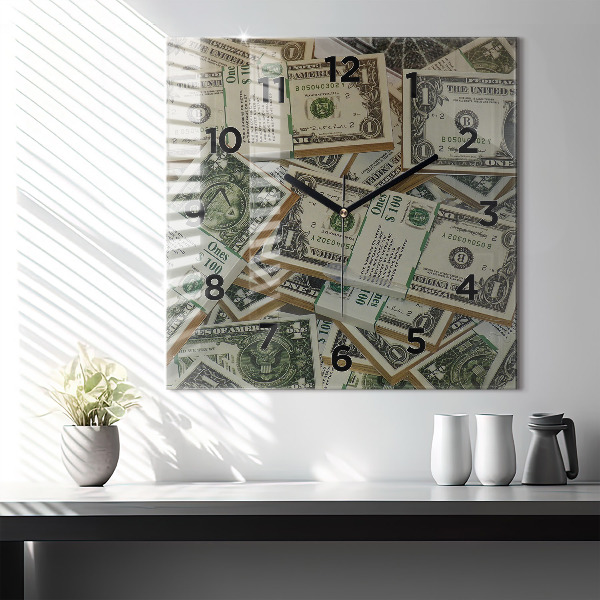 Čtvercové nástěnné hodiny 1 americký dolar