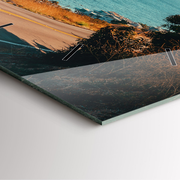 Čtvercové nástěnné hodiny Palmy v Malibu