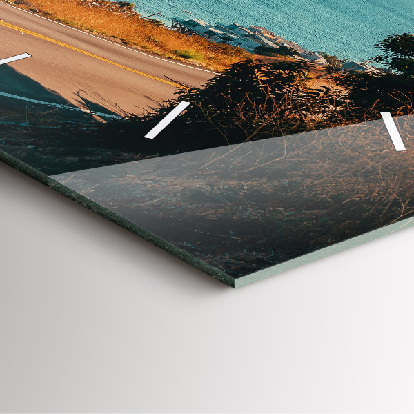 Čtvercové nástěnné hodiny Palmy v Malibu