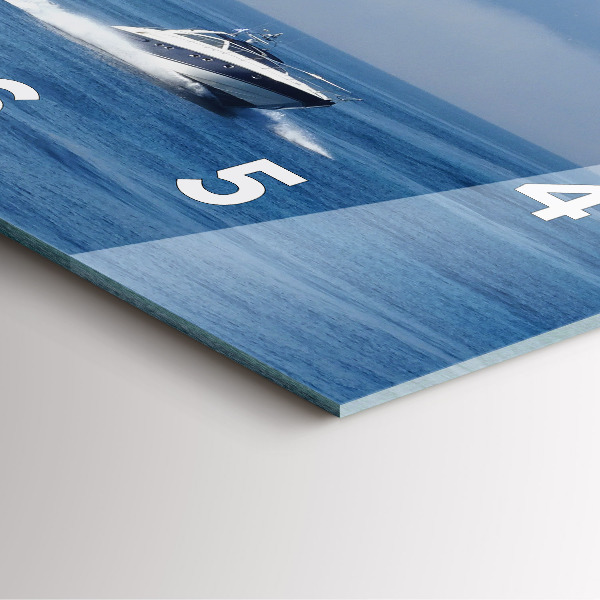 Čtvercové nástěnné hodiny Plovoucí loď na oceánu