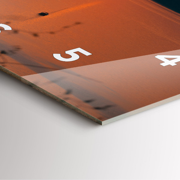 Čtvercové nástěnné hodiny Balaton ve večerních hodinách