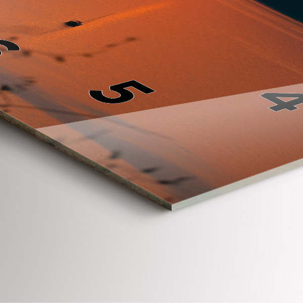 Čtvercové nástěnné hodiny Balaton ve večerních hodinách