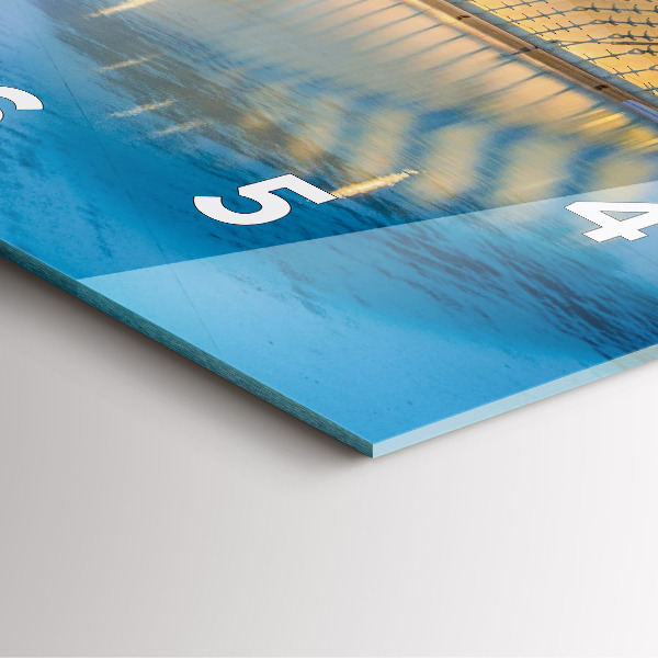 Čtvercové nástěnné hodiny Západ slunce ve městě