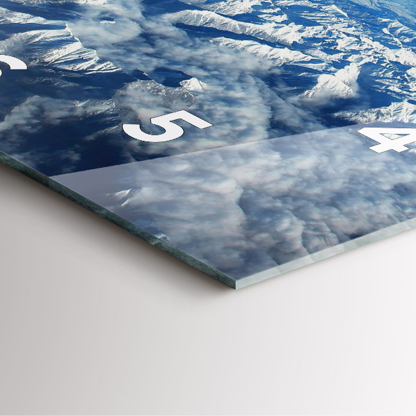 Čtvercové nástěnné hodiny Horská krajina Pyrenejí