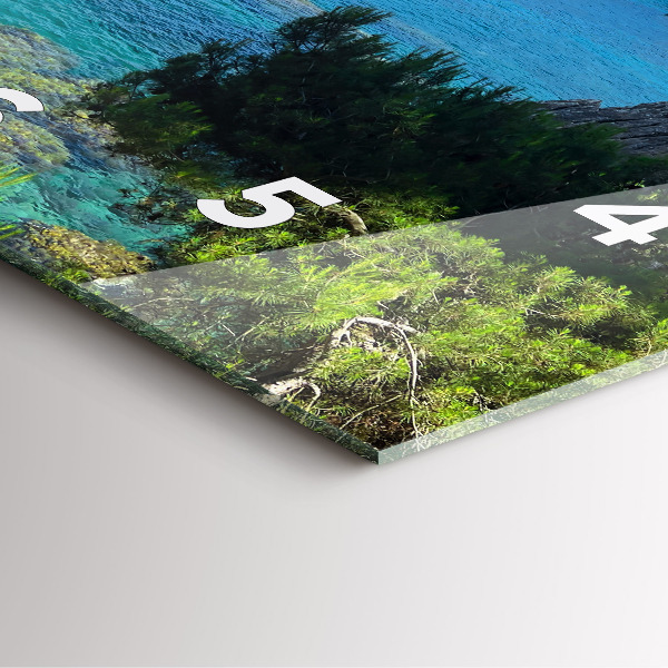 Čtvercové nástěnné hodiny Pobřeží Costa Brava