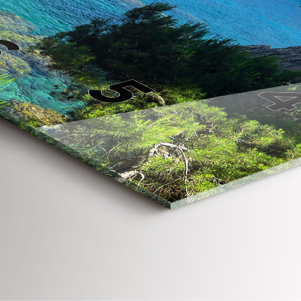 Čtvercové nástěnné hodiny Pobřeží Costa Brava