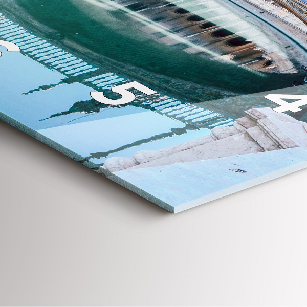 Čtvercové nástěnné hodiny Španělské náměstí v Seville