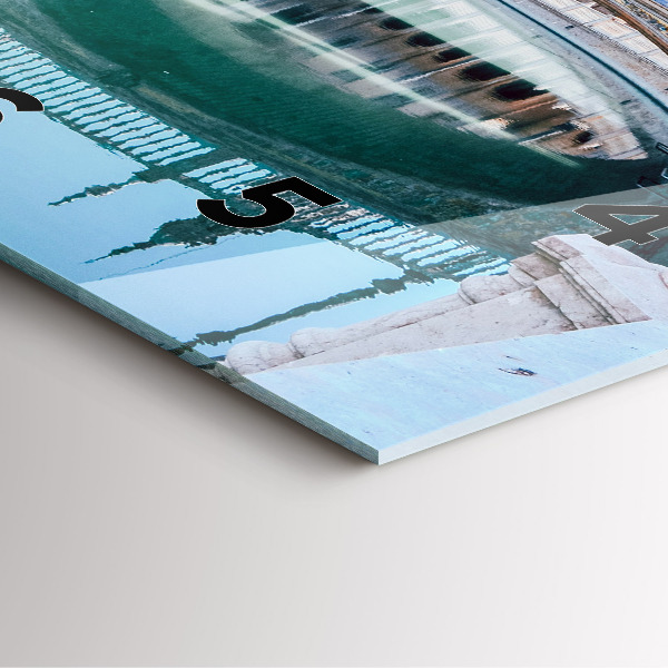 Čtvercové nástěnné hodiny Španělské náměstí v Seville