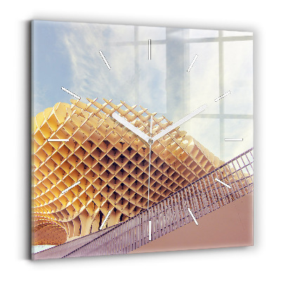 Čtvercové nástěnné hodiny Vyhlídka v Seville