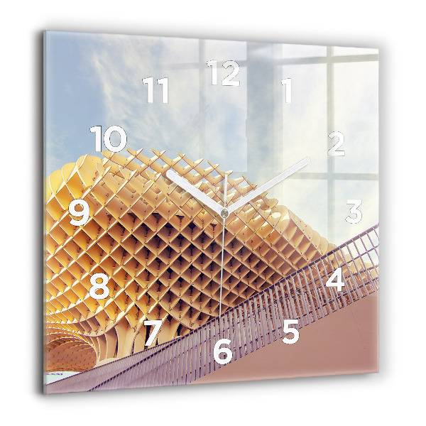 Čtvercové nástěnné hodiny Vyhlídka v Seville