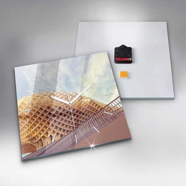 Čtvercové nástěnné hodiny Vyhlídka v Seville