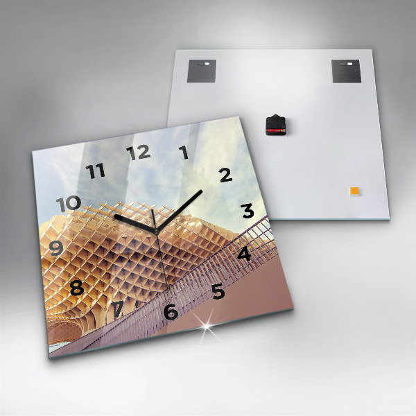 Čtvercové nástěnné hodiny Vyhlídka v Seville