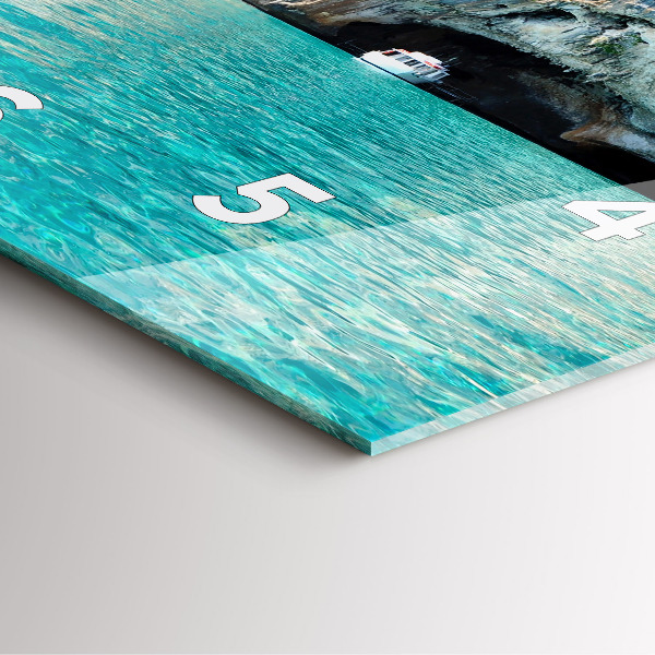 Čtvercové nástěnné hodiny Podmořská jeskyně