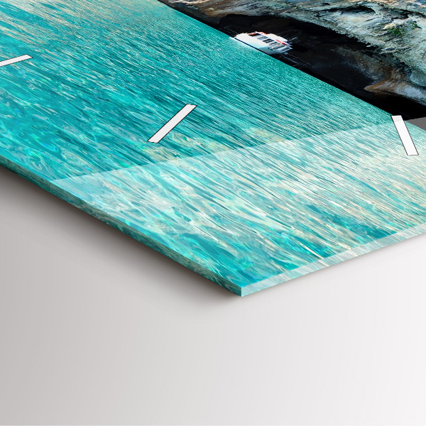 Čtvercové nástěnné hodiny Podmořská jeskyně