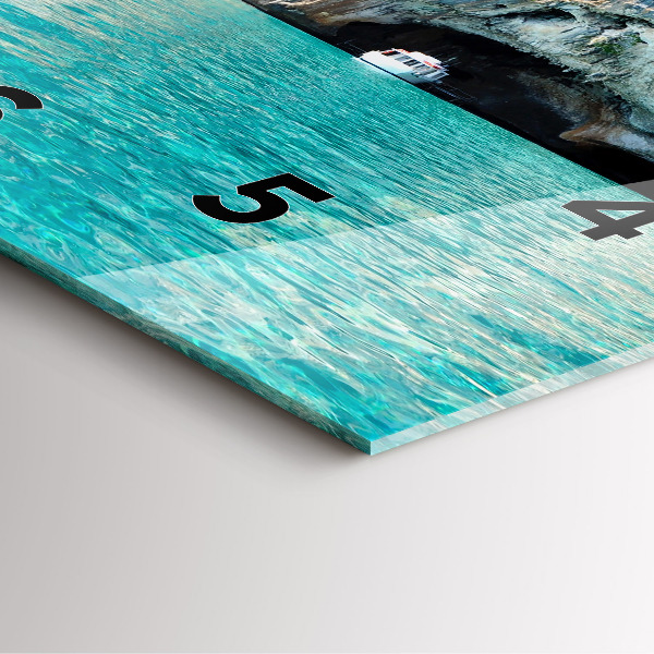 Čtvercové nástěnné hodiny Podmořská jeskyně