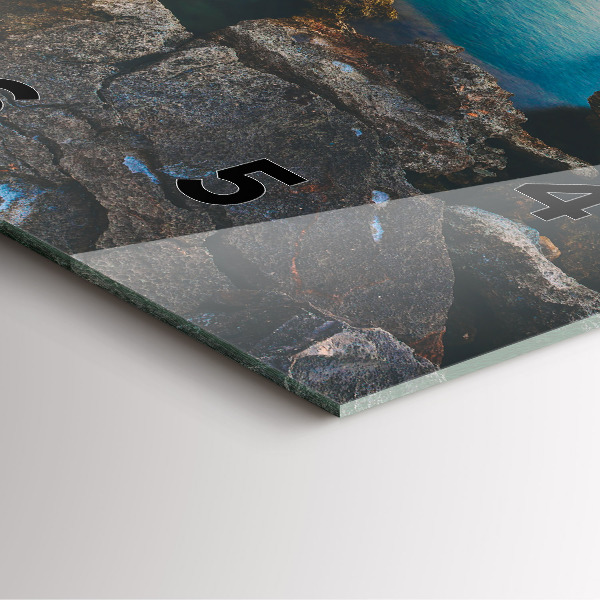 Čtvercové nástěnné hodiny Mořská krajina