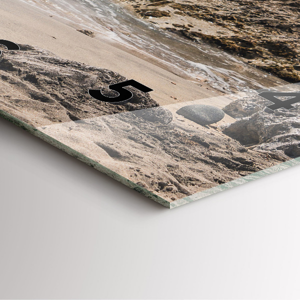 Čtvercové nástěnné hodiny Pohled na Středozemní moře