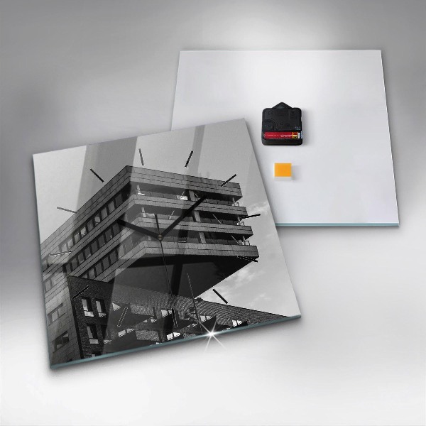 Čtvercové nástěnné hodiny Architektura v Amsterdamu