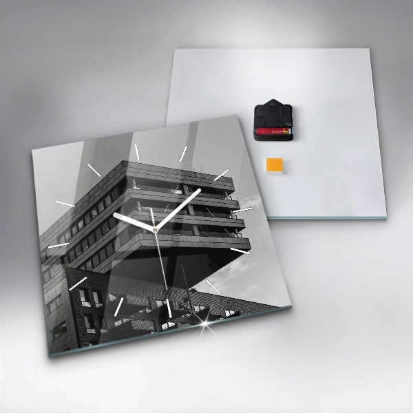 Čtvercové nástěnné hodiny Architektura v Amsterdamu