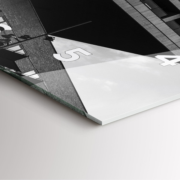 Čtvercové nástěnné hodiny Architektura v Amsterdamu