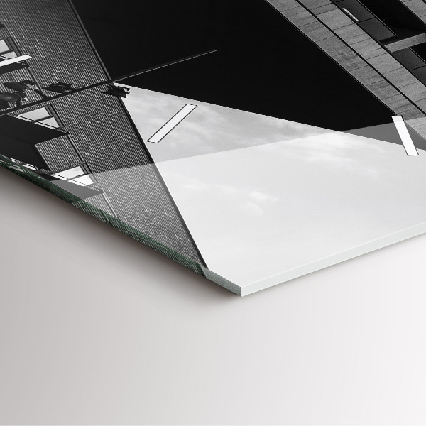 Čtvercové nástěnné hodiny Architektura v Amsterdamu