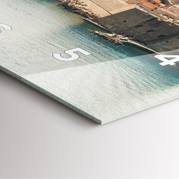 Čtvercové nástěnné hodiny Plachetnice v Dubrovníku