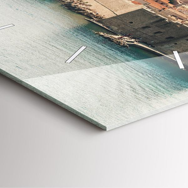 Čtvercové nástěnné hodiny Plachetnice v Dubrovníku