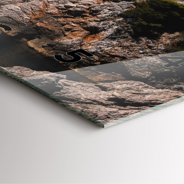 Čtvercové nástěnné hodiny Útesy v Dubrovníku