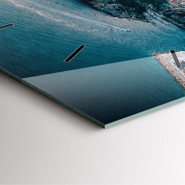 Čtvercové nástěnné hodiny Ostrov v Chorvatsku