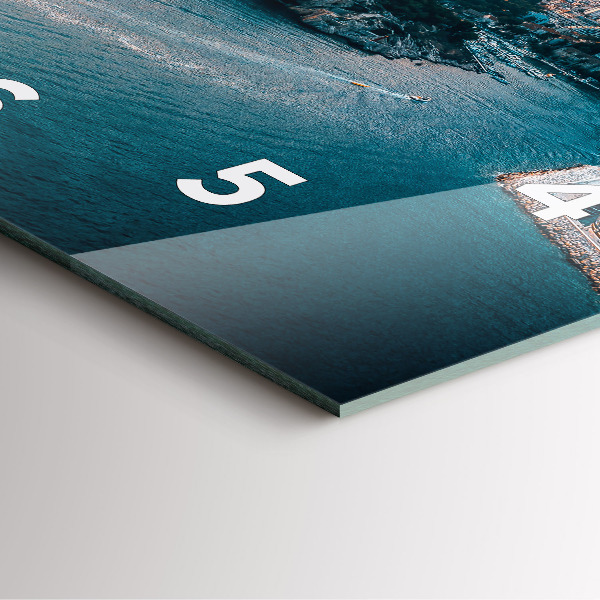 Čtvercové nástěnné hodiny Ostrov v Chorvatsku