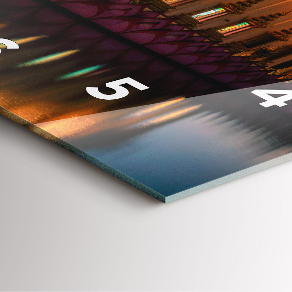 Čtvercové nástěnné hodiny Chrám v Bangkoku