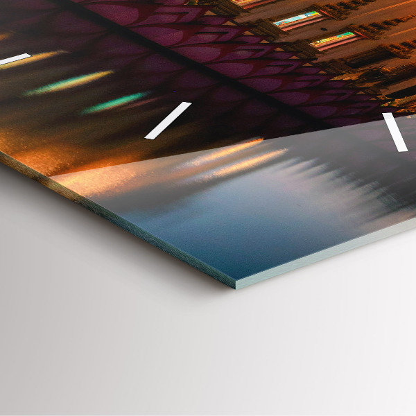 Čtvercové nástěnné hodiny Chrám v Bangkoku