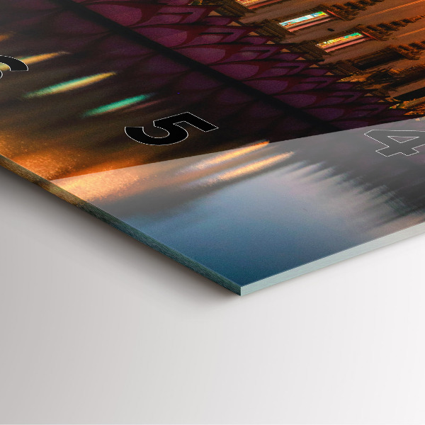 Čtvercové nástěnné hodiny Chrám v Bangkoku