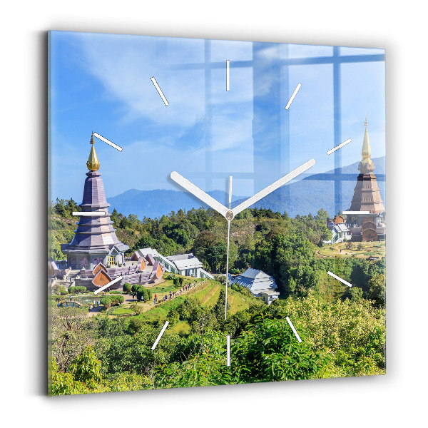 Skleněné hodiny čtvercové Národní park Chiang mai