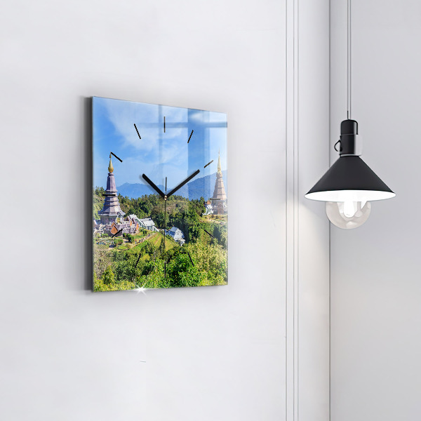 Skleněné hodiny čtvercové Národní park Chiang mai