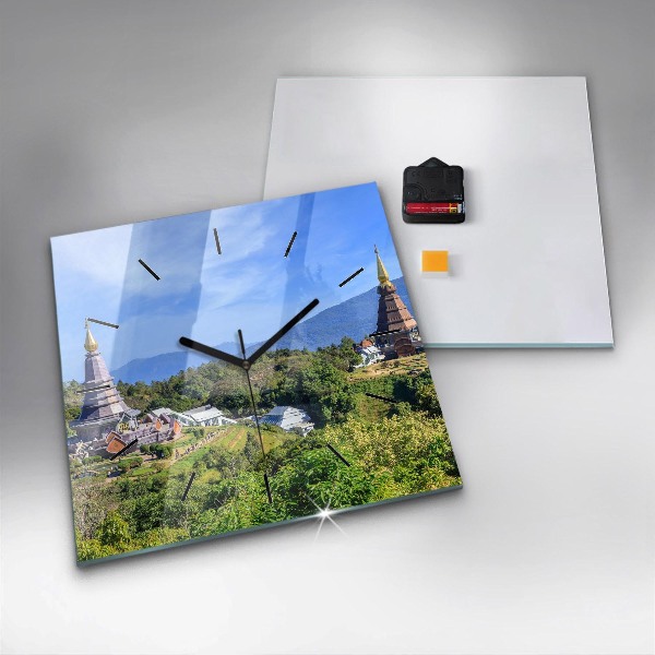 Skleněné hodiny čtvercové Národní park Chiang mai