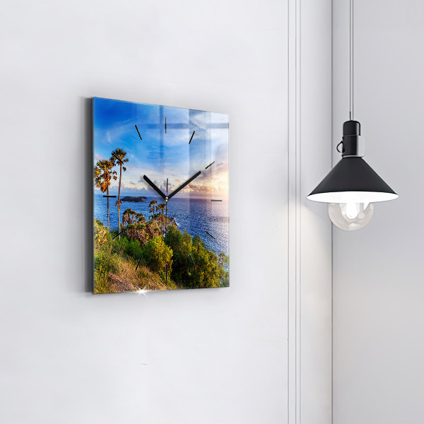 Skleněné hodiny čtvercové Phuket v Thajsku