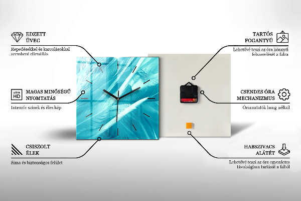 Skleněné hodiny čtvercové Park Surat Thani v Thajsku