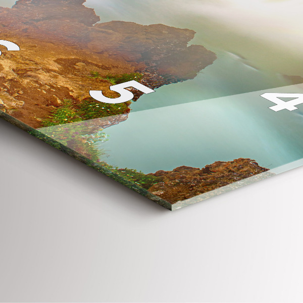 Skleněné hodiny čtvercové Godafoss na Islandu