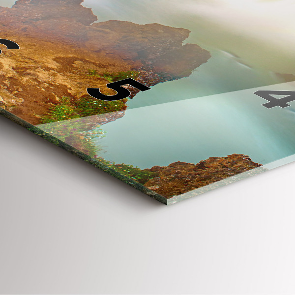 Skleněné hodiny čtvercové Godafoss na Islandu