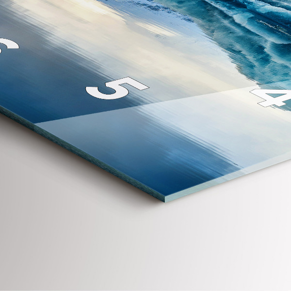 Skleněné hodiny čtvercové Jezero Jokulsarlon Island