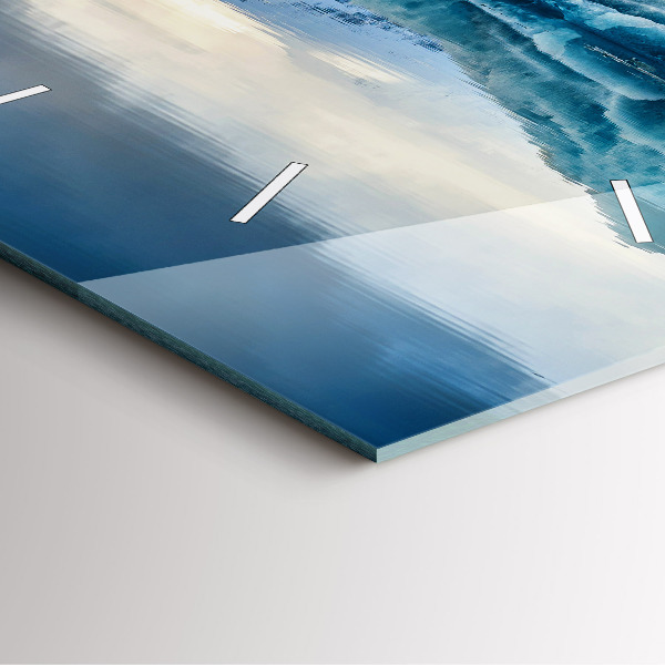 Skleněné hodiny čtvercové Jezero Jokulsarlon Island