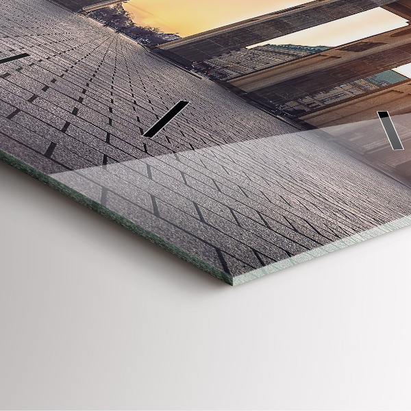 Skleněné hodiny čtvercové Braniborská brána