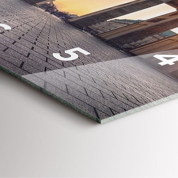 Skleněné hodiny čtvercové Braniborská brána