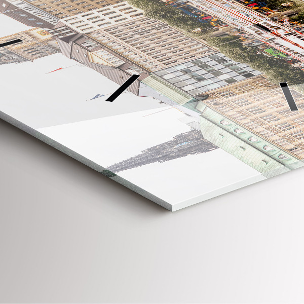 Skleněné hodiny čtvercové Řeka Hamburk v Německu