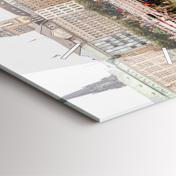 Skleněné hodiny čtvercové Řeka Hamburk v Německu